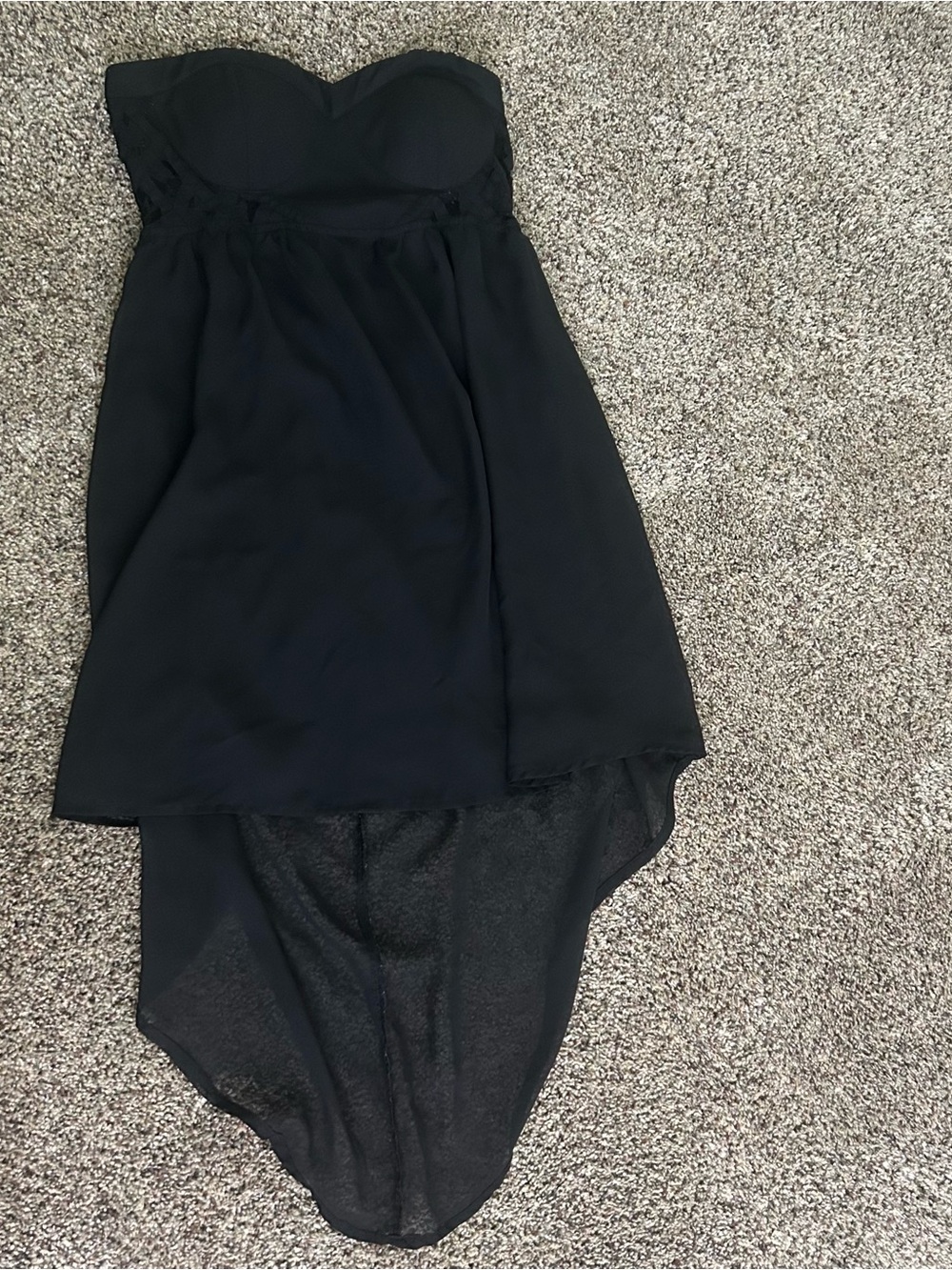 Rue21 Black Strapless High-Low Dress